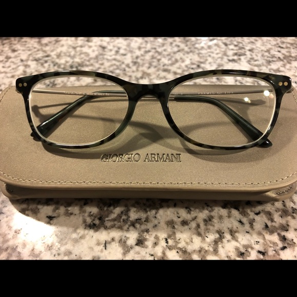 Giorgio Armani Blue Tortoise Shell Glasses - Picture 1 of 7